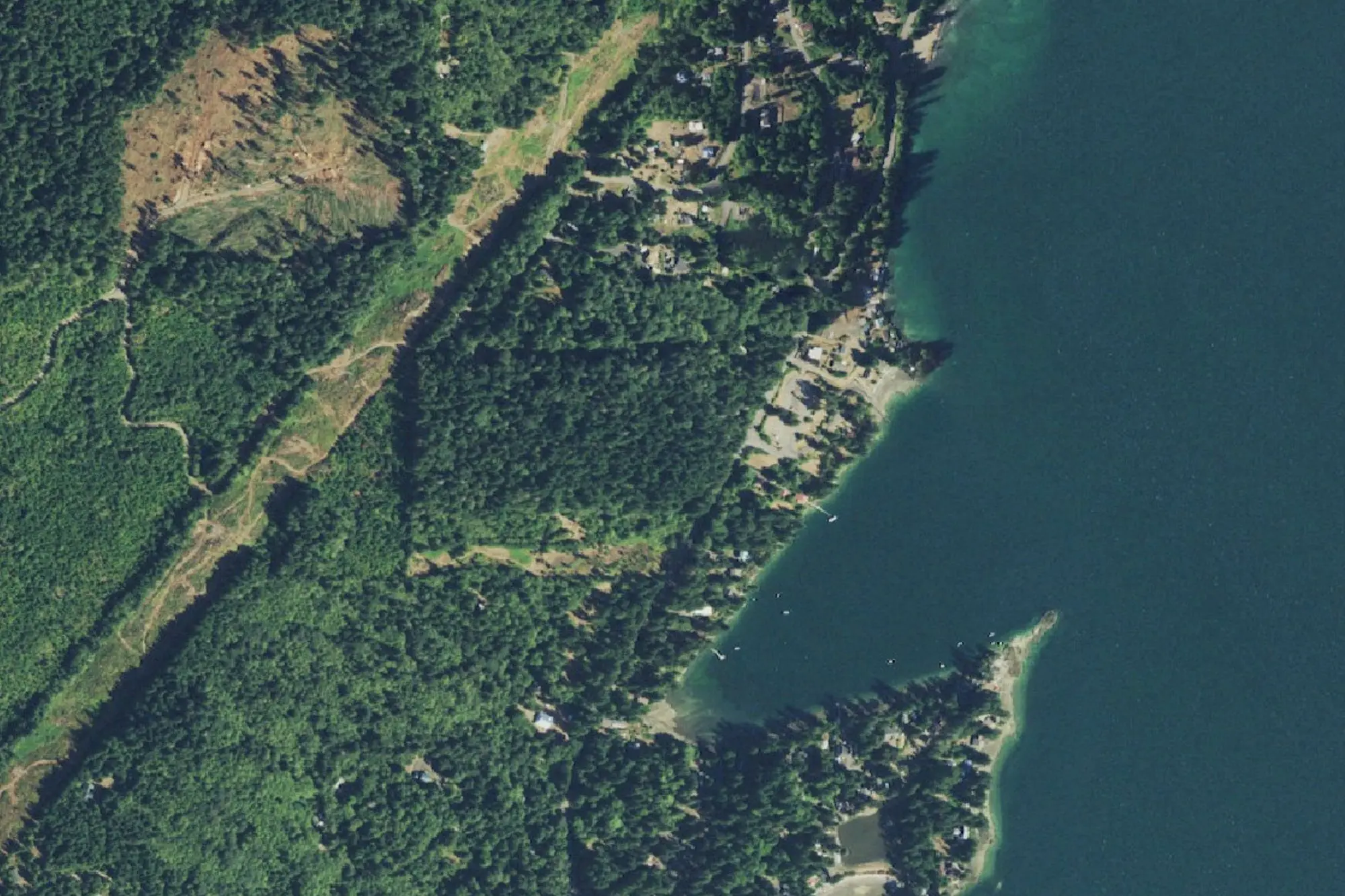 Aerial view of Triton Cove