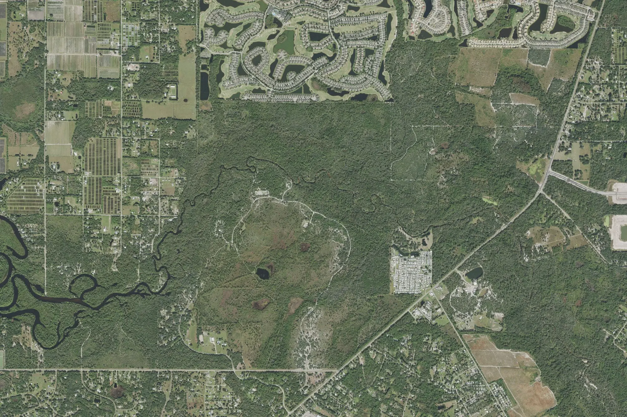 Aerial view of Little Manatee River State Park