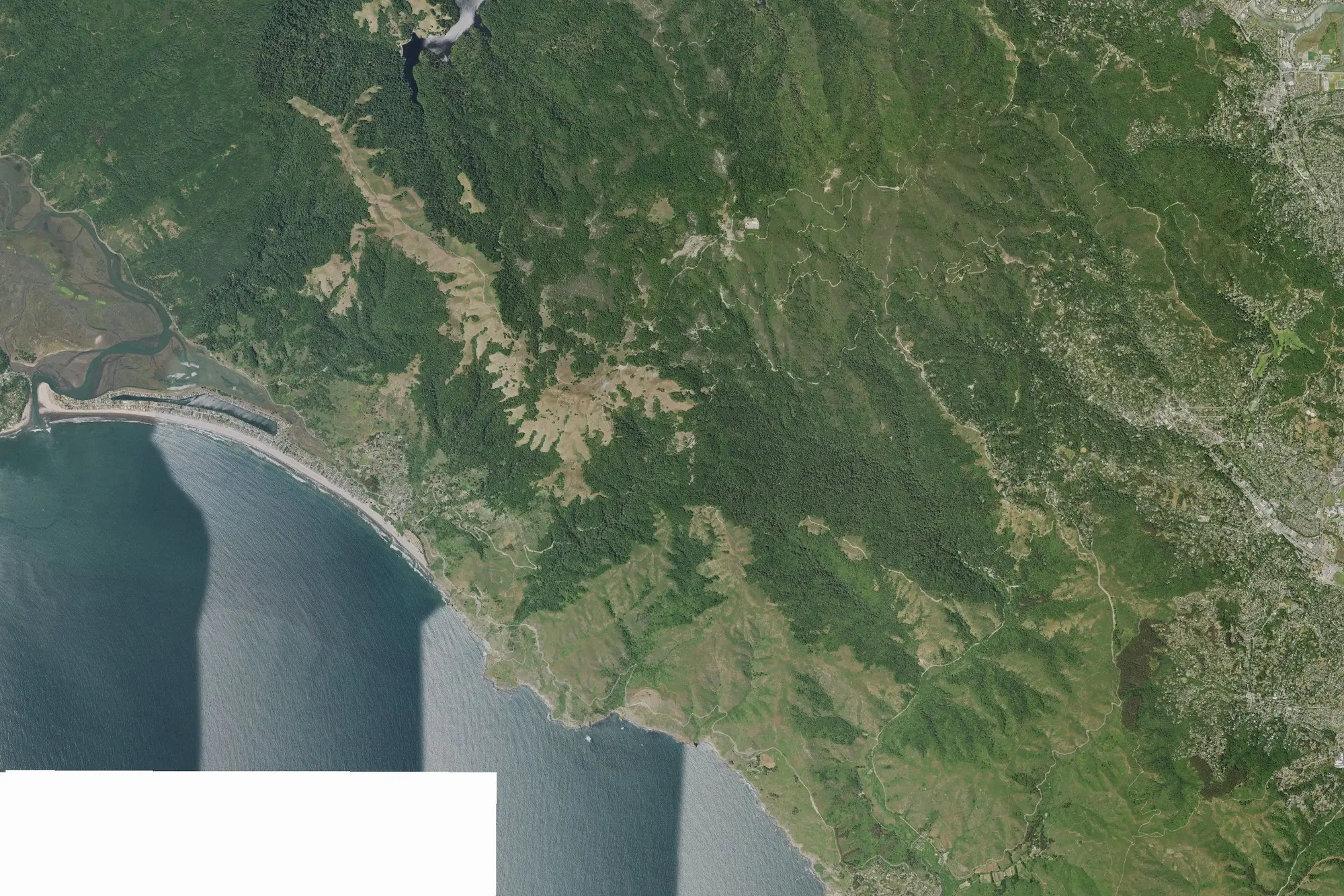 Aerial view of Mount Tamalpais State Park