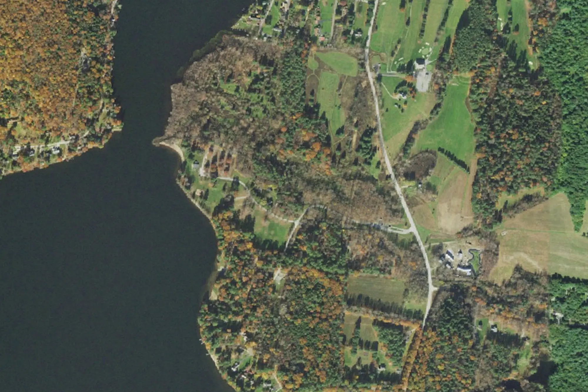 Aerial view of Lake St. Catherine State Park