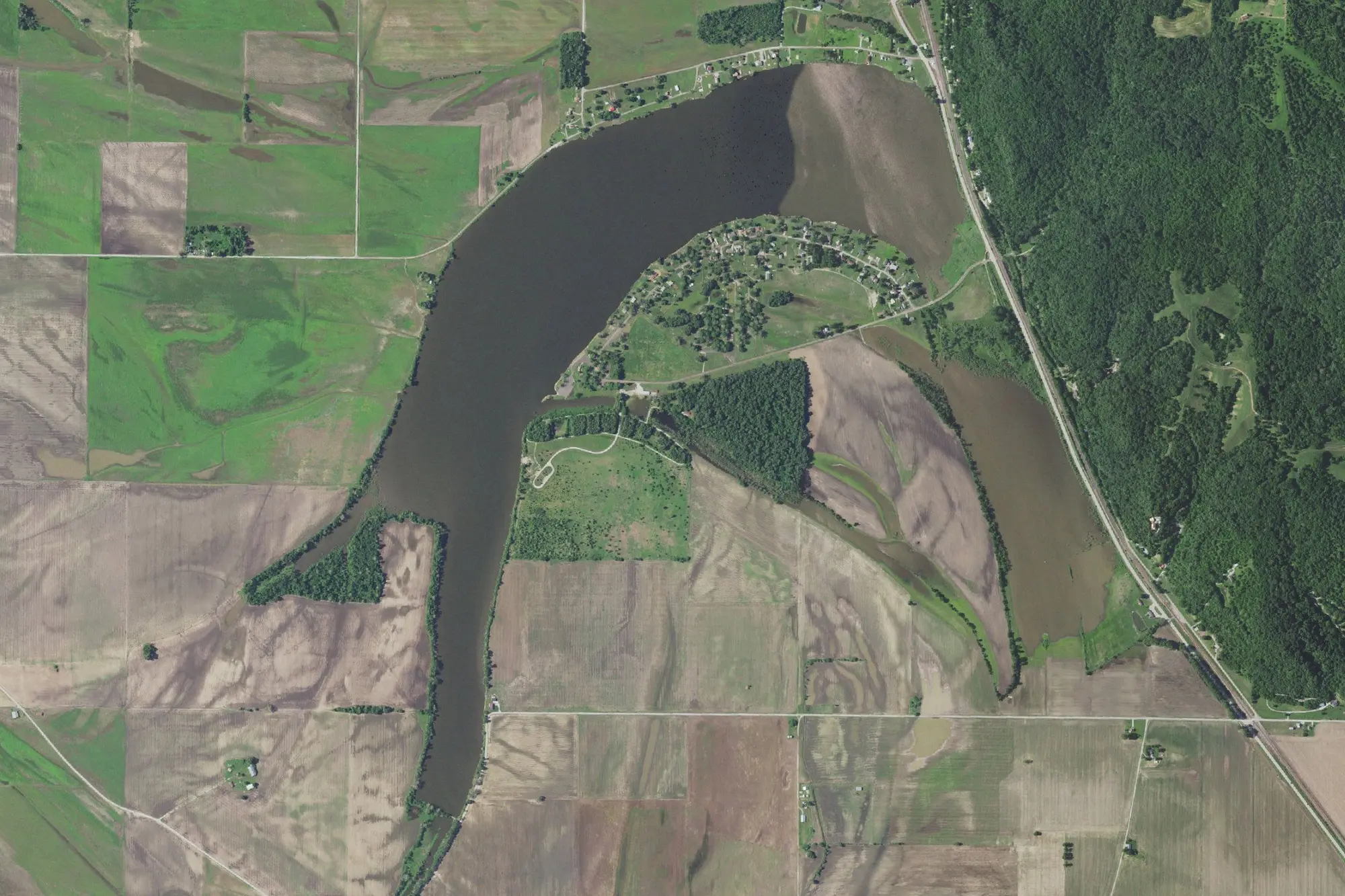 Aerial view of Lewis And Clark State Park