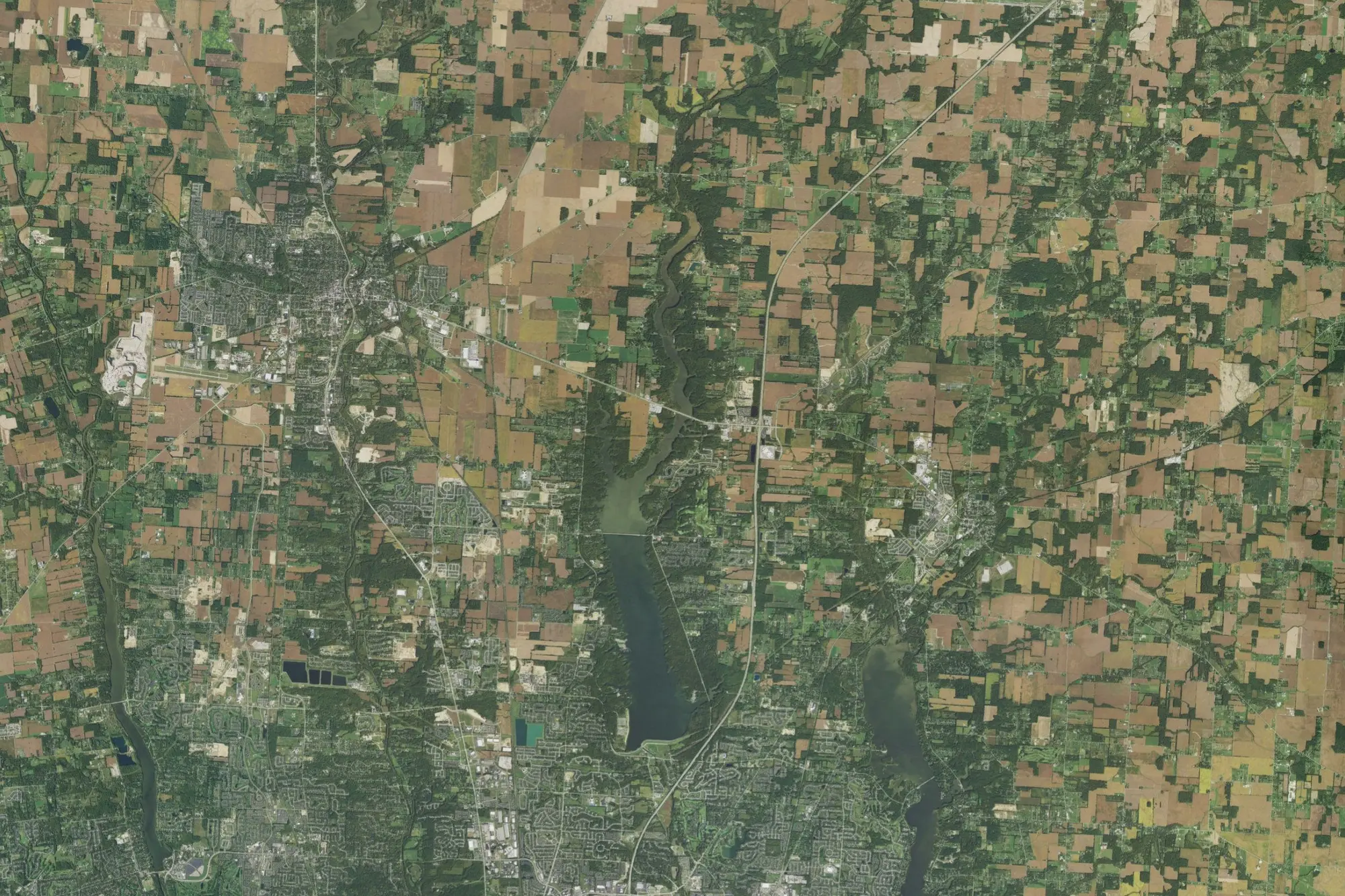 Aerial view of Alum Creek Recreation Area