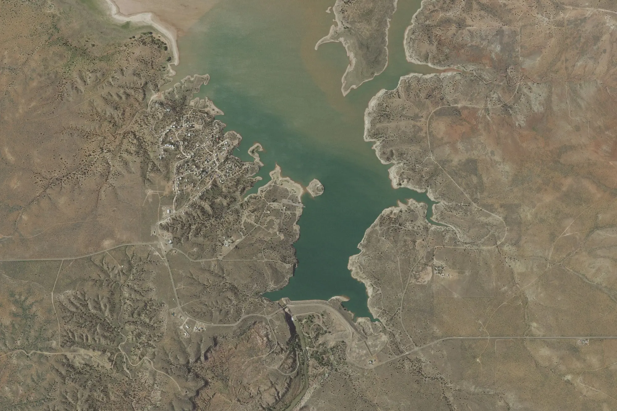 Aerial view of Sumner Lake State Park