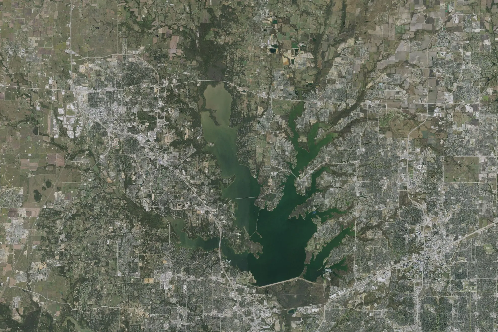 Aerial view of Lewisville Recreation Area