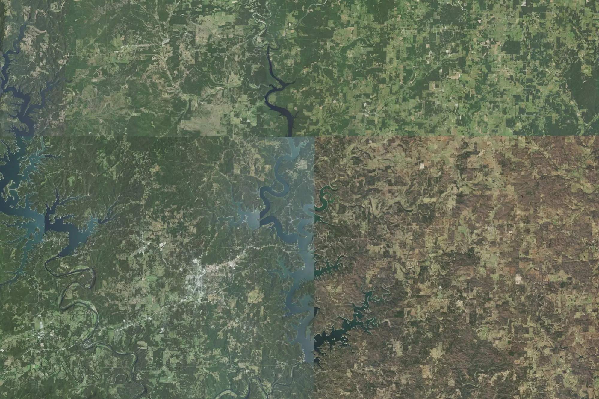 Aerial view of Norfork Recreation Area