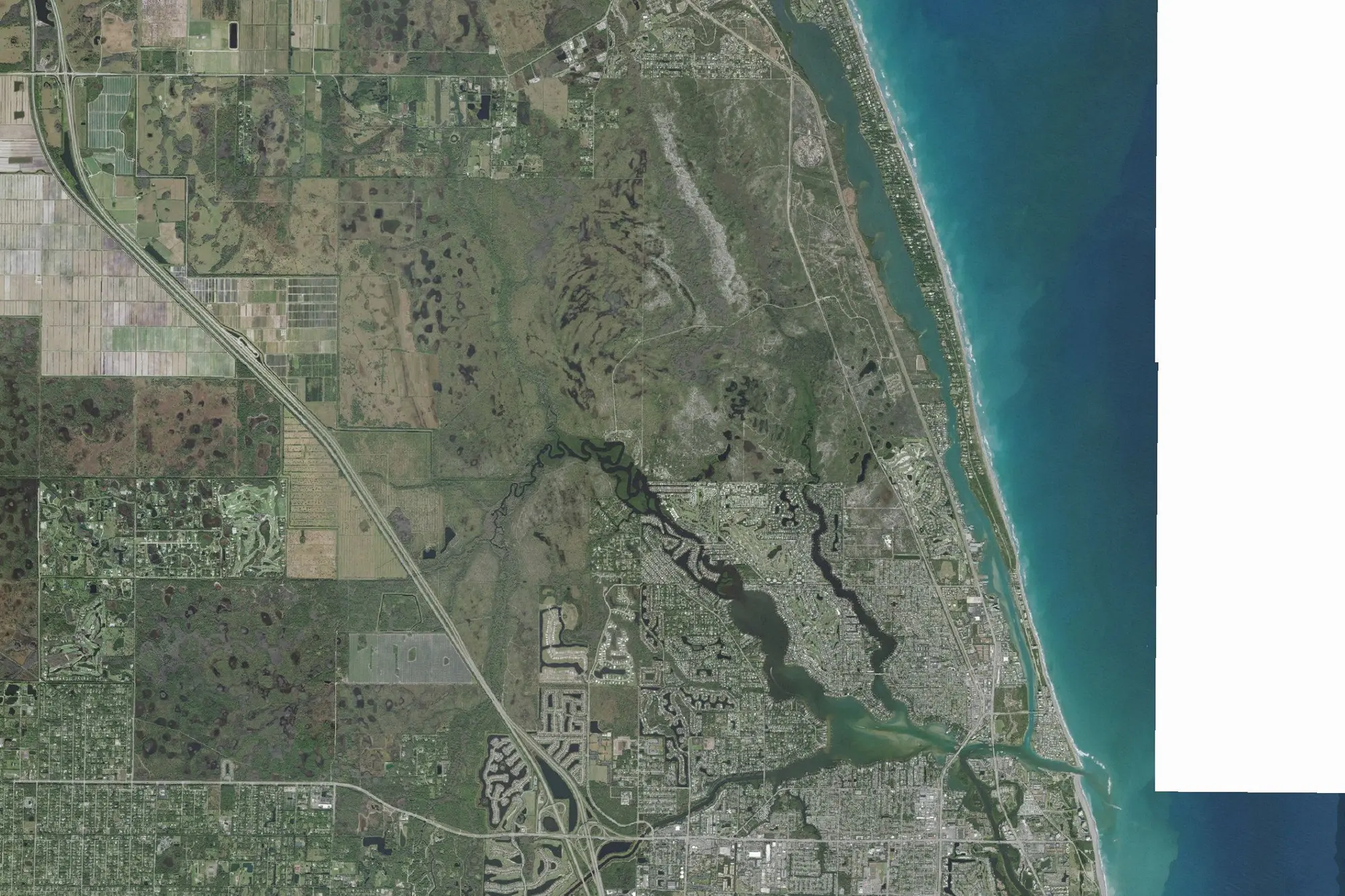 Aerial view of Jonathan Dickinson State Park