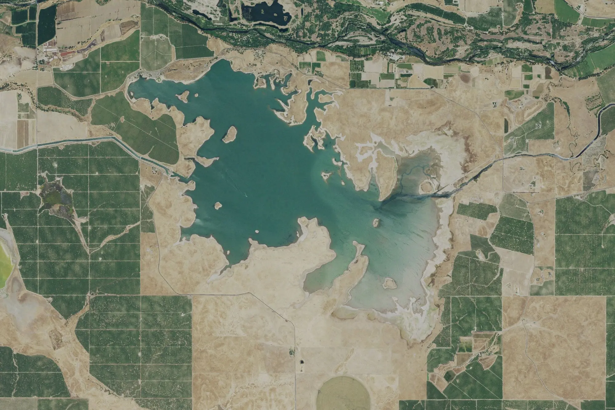 Aerial view of Turlock Lake State Recreation Area
