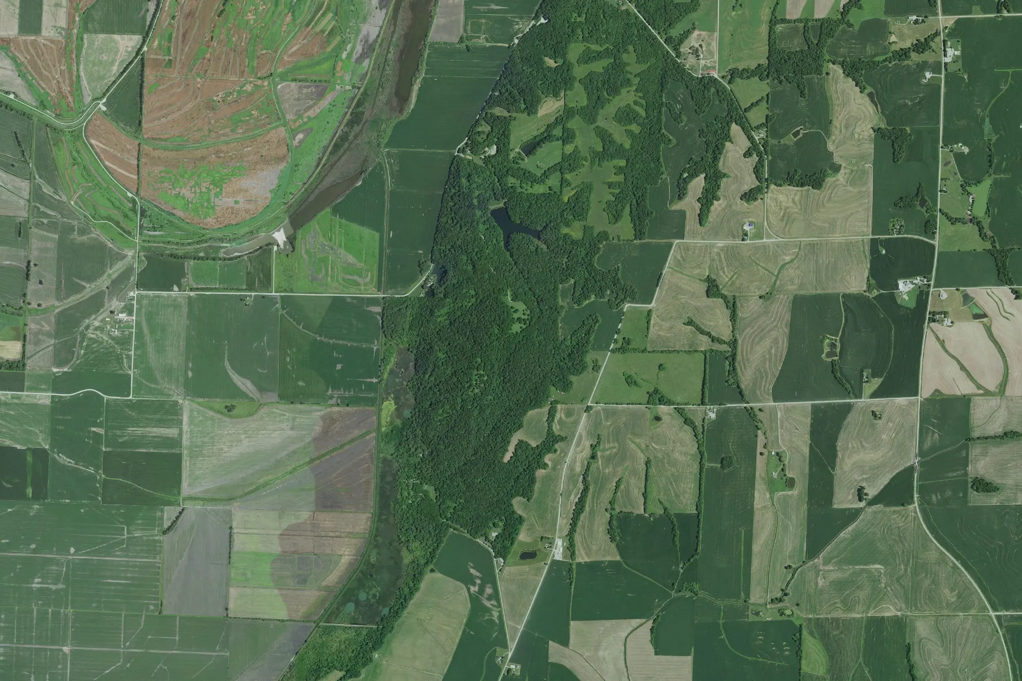 Aerial view of Van Meter State Park