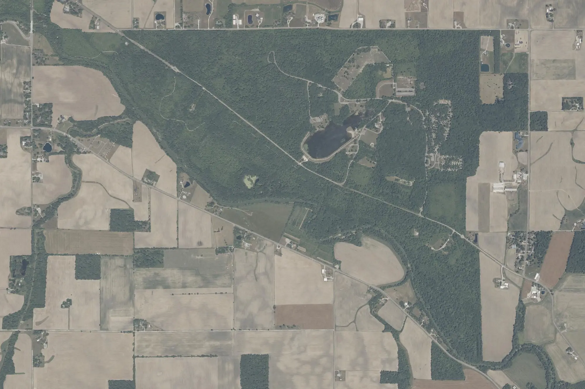 Aerial view of Ouabache State Park