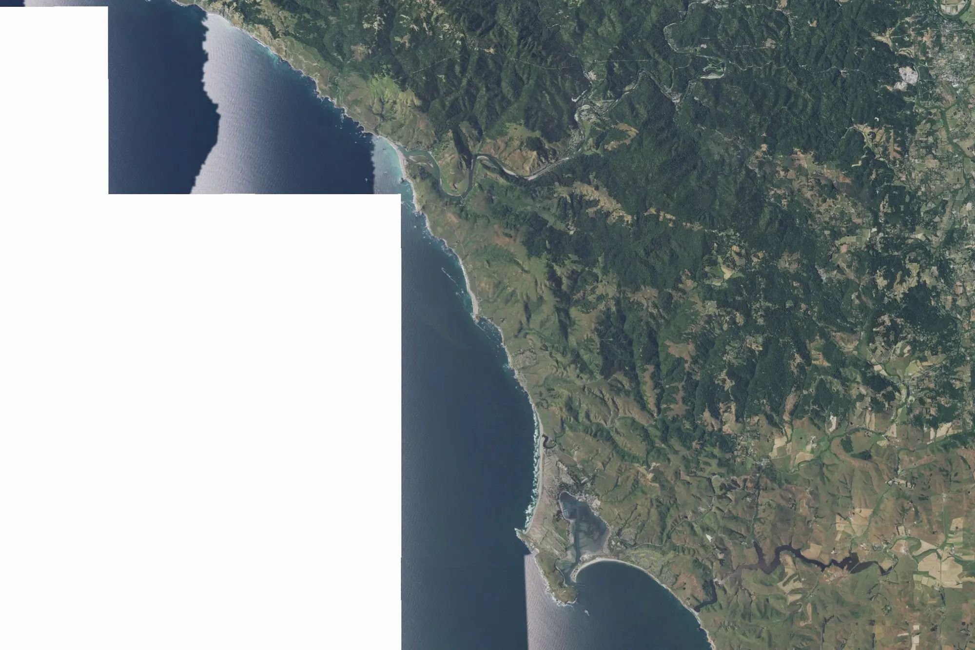 Aerial view of Sonoma Coast State Park