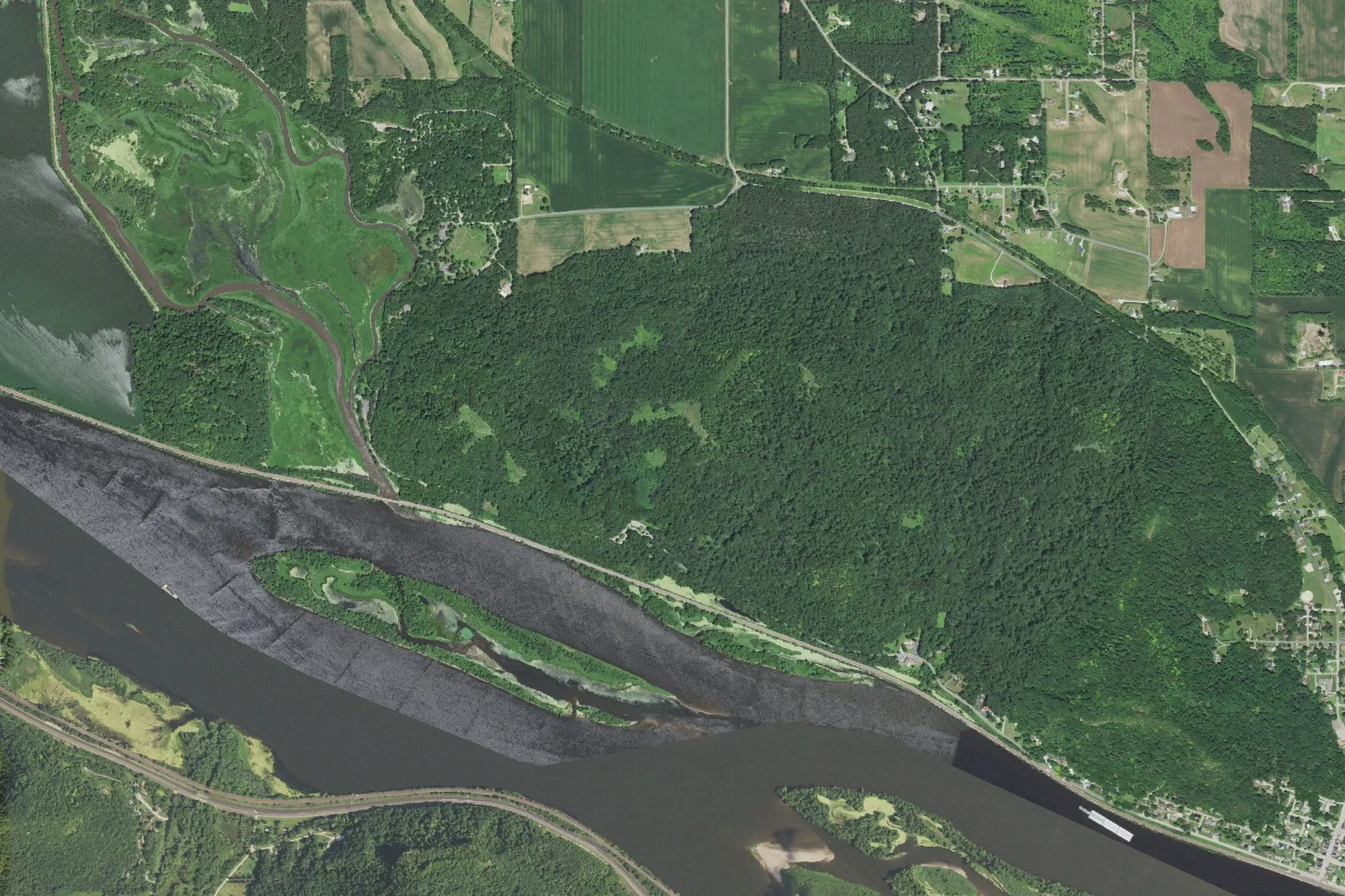 Aerial view of Perrot State Park