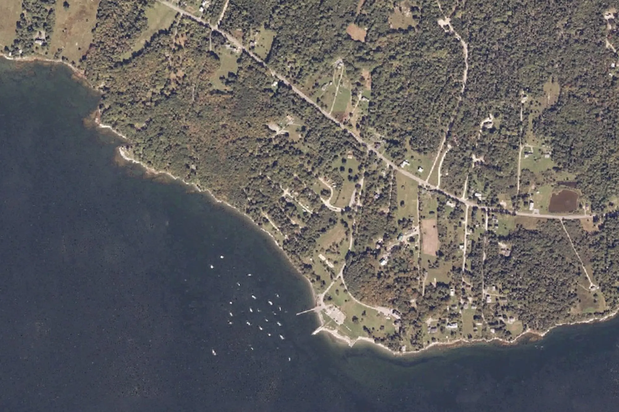 Aerial view of Lamoine State Park