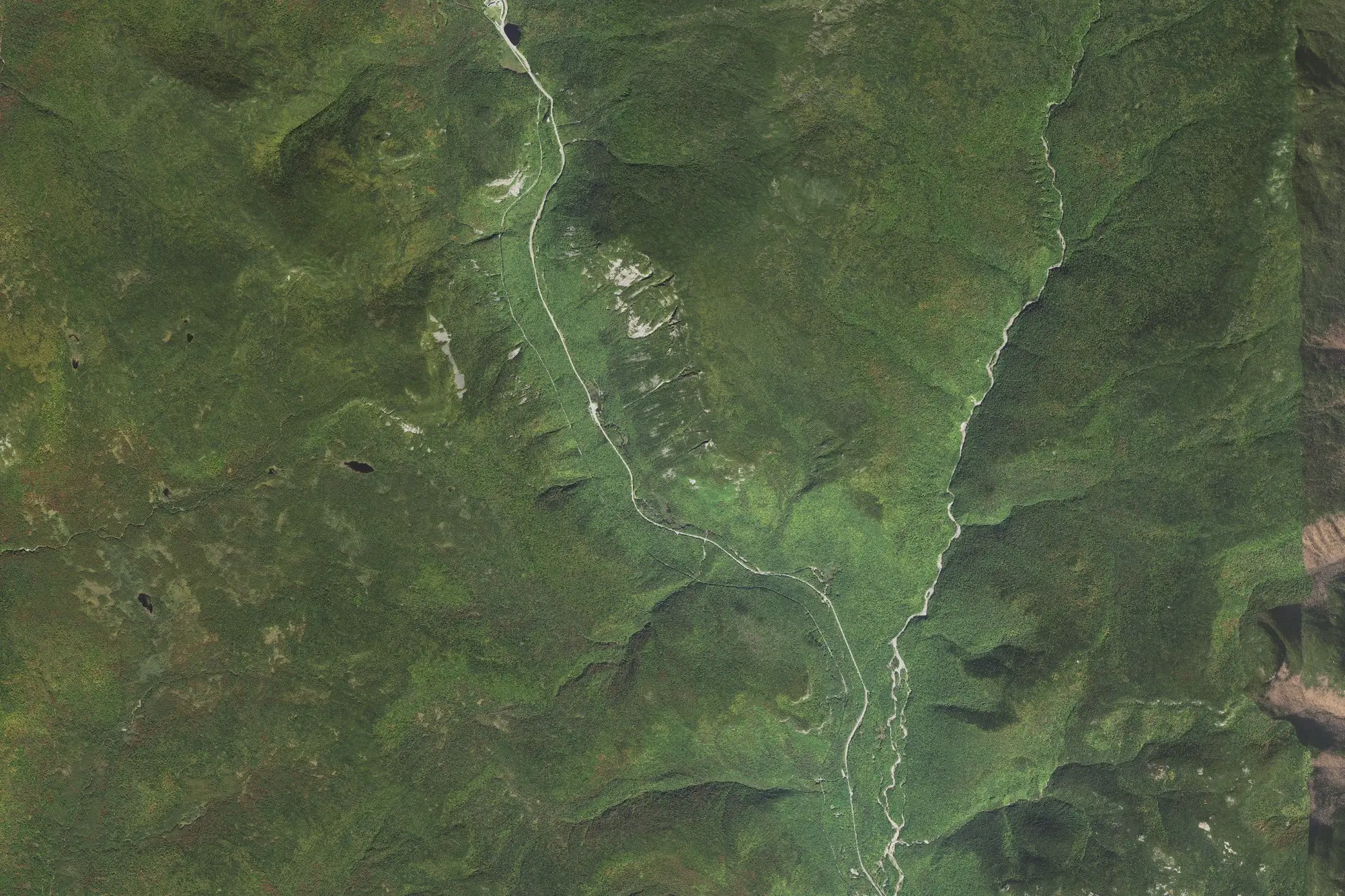 Aerial view of Crawford Notch State Park