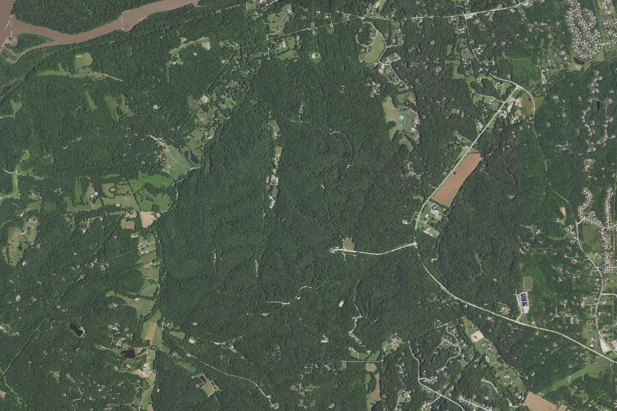 Aerial view of Dr. Edmund A. Babler Memorial State Park
