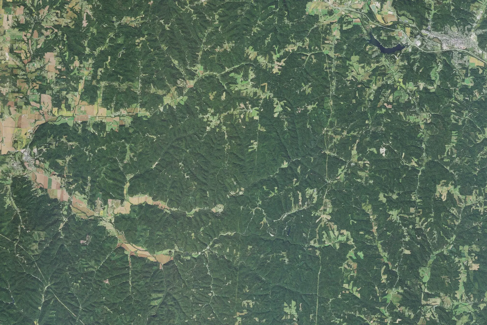 Aerial view of Hocking Hills State Park