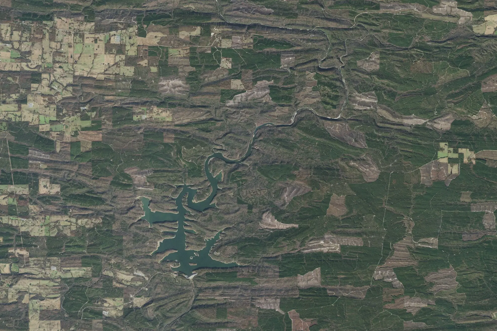 Aerial view of Gillham Recreation Area