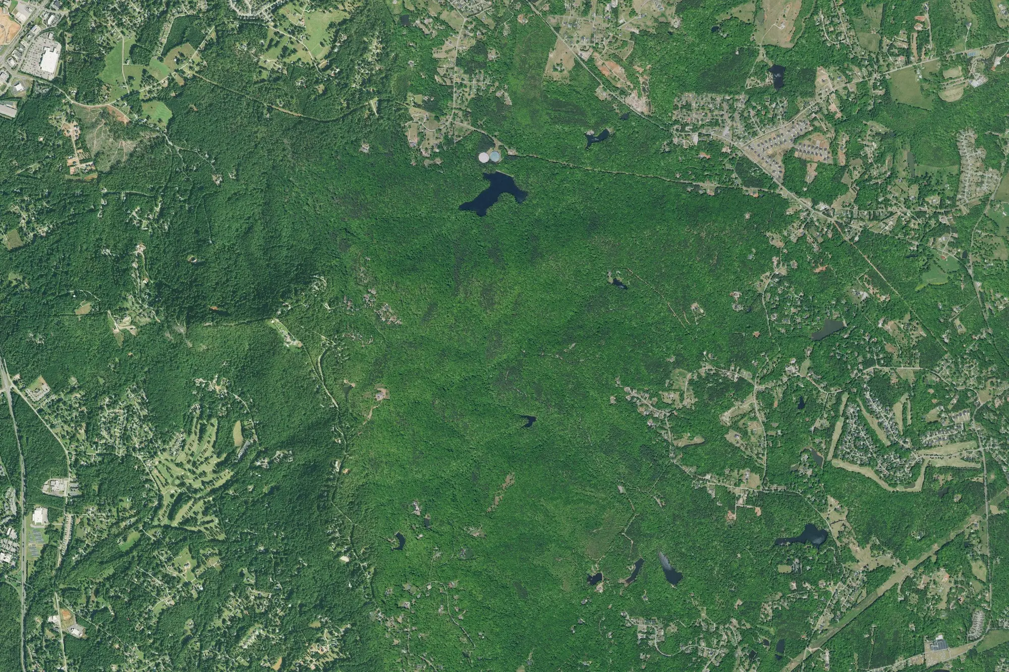 Aerial view of Paris Mountain State Park