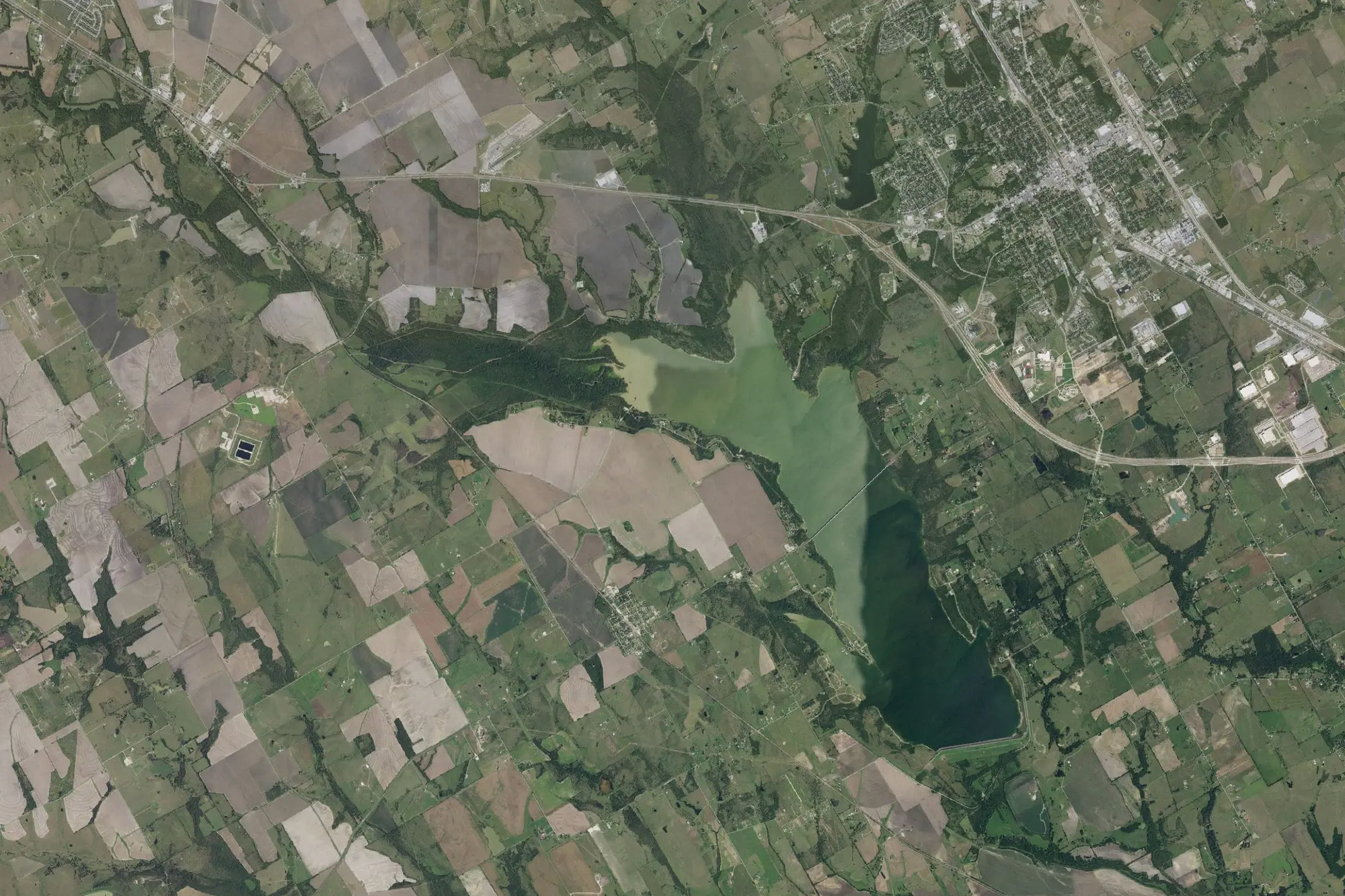 Aerial view of Bardwell Recreation Area