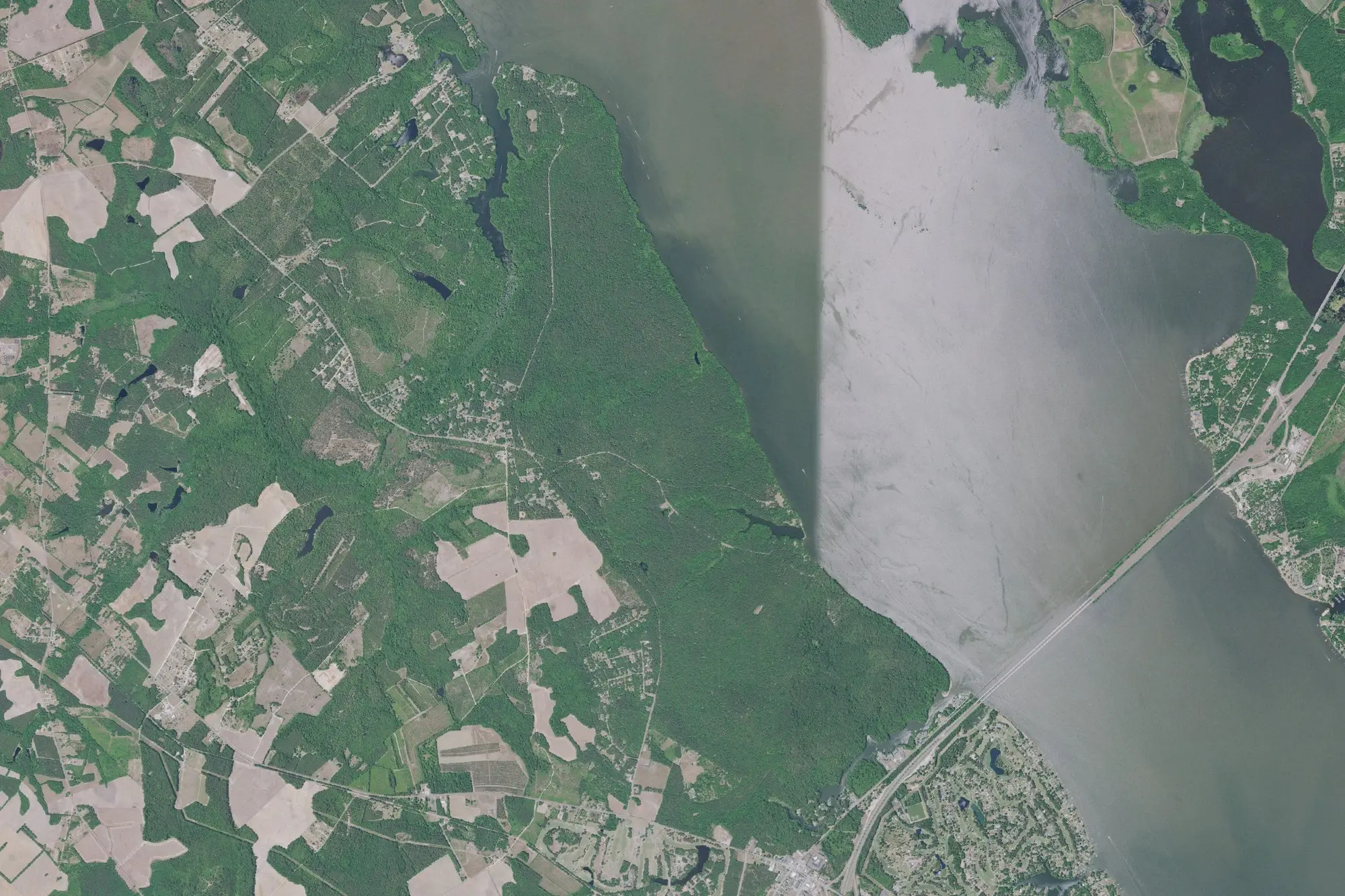 Aerial view of Santee State Park