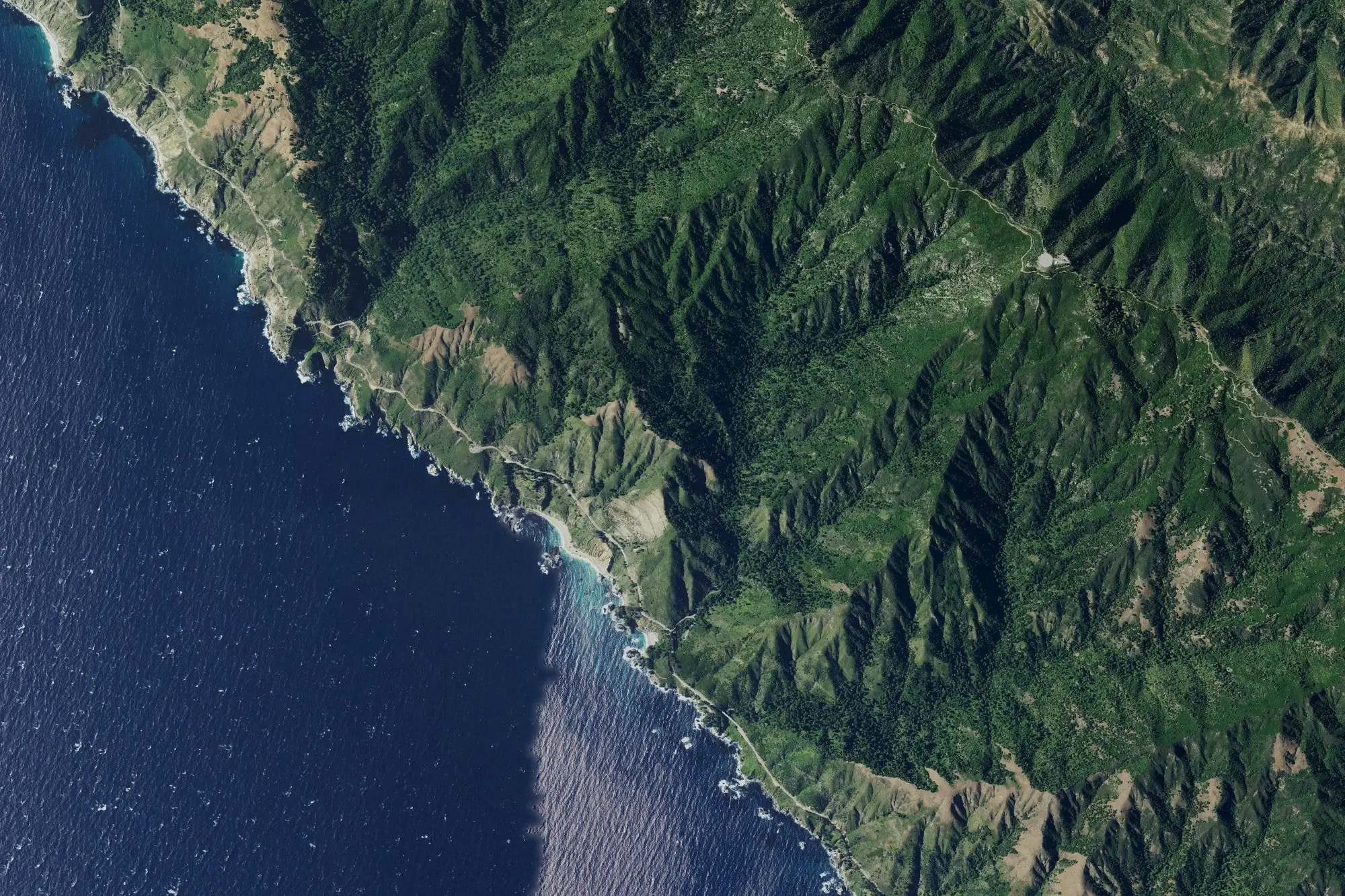 Aerial view of Julia Pfeiffer Burns State Park
