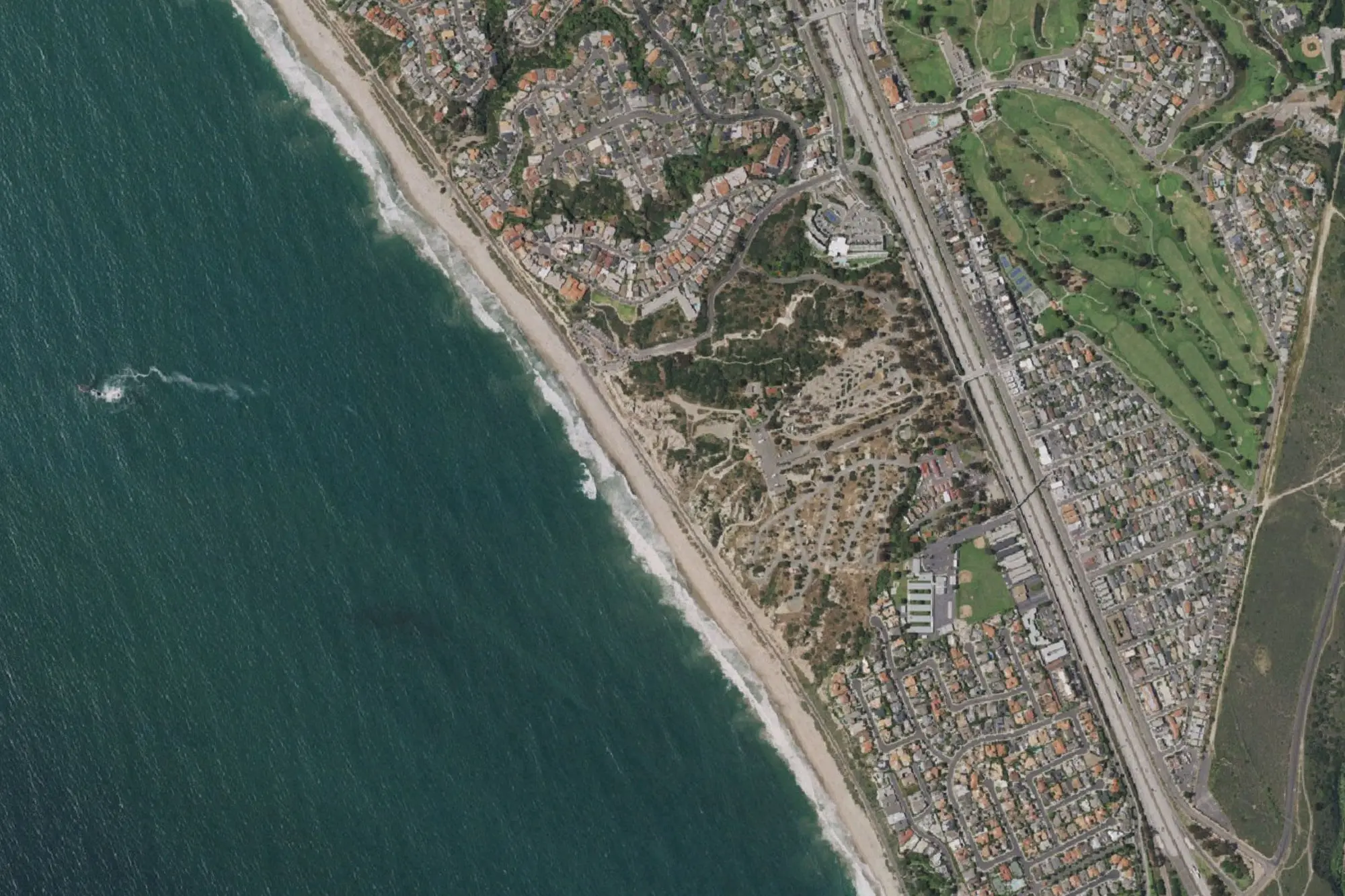 Aerial view of San Clemente State Beach
