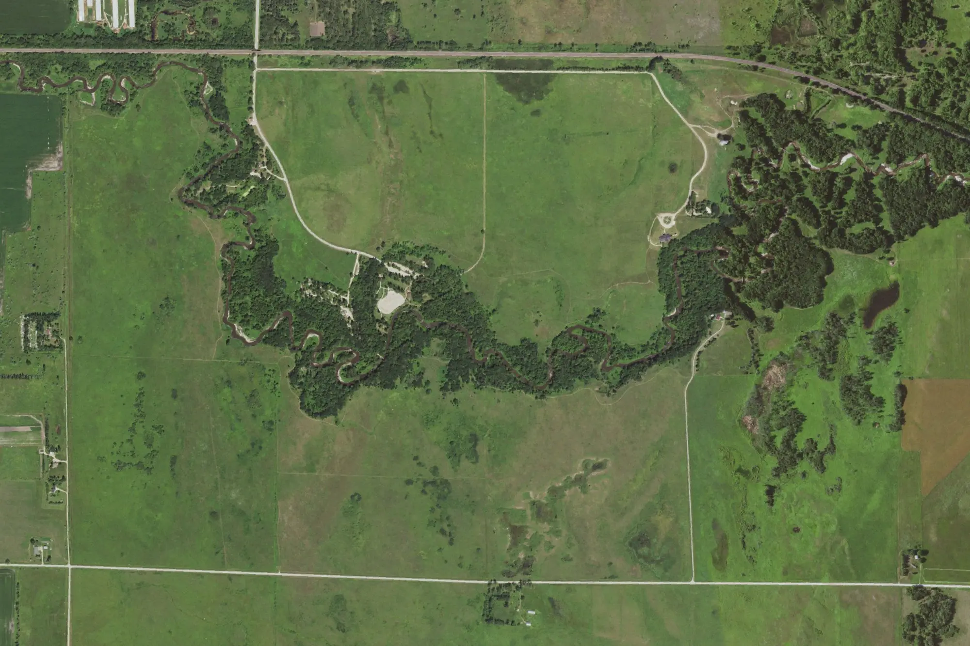 Aerial view of Buffalo River State Park