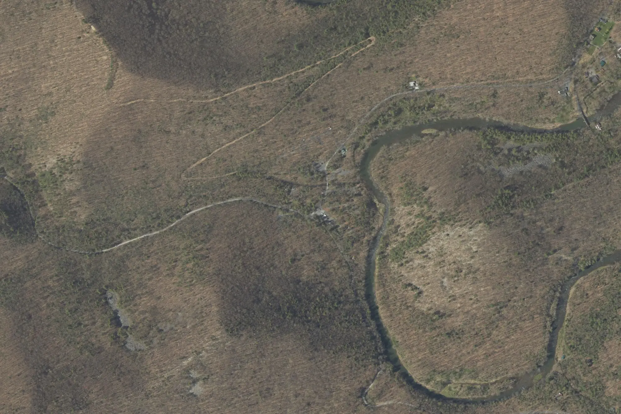 Aerial view of Poe Paddy State Park