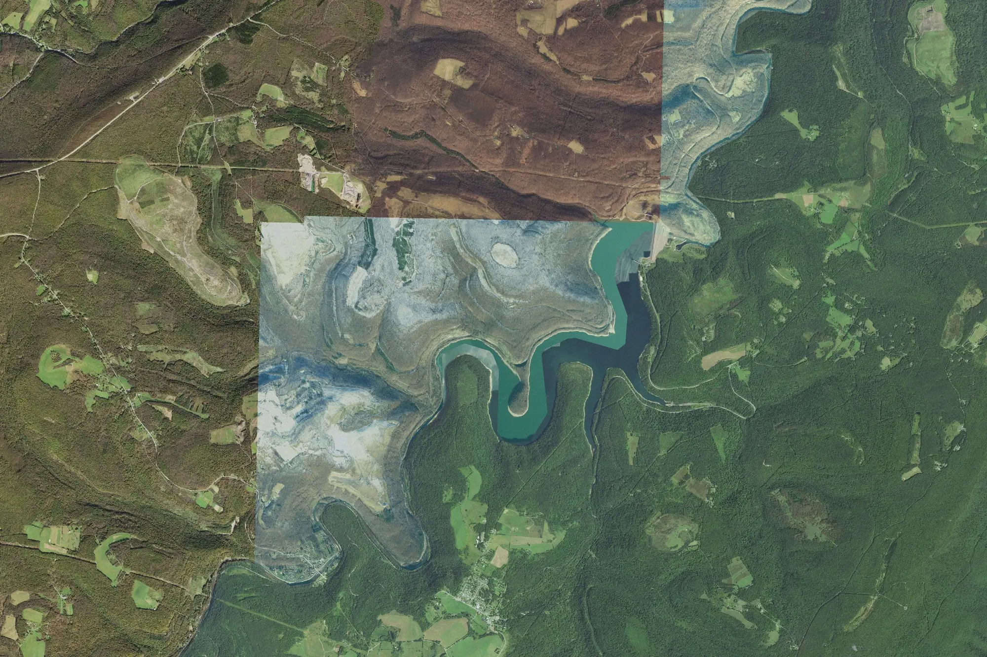 Aerial view of Jennings Randolph Recreation Area