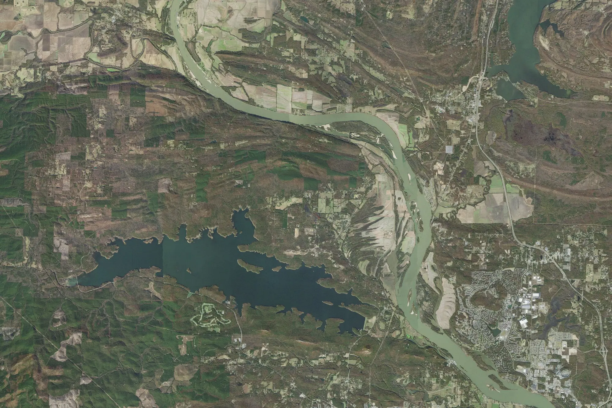 Aerial view of Murray Pool Recreation Area