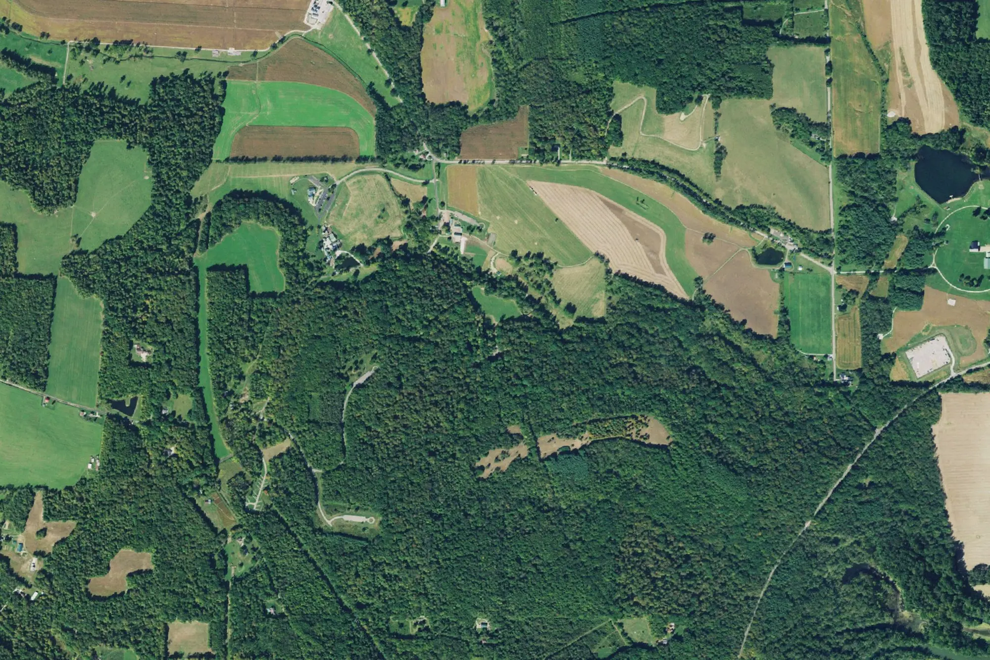 Aerial view of Malabar Farm State Park
