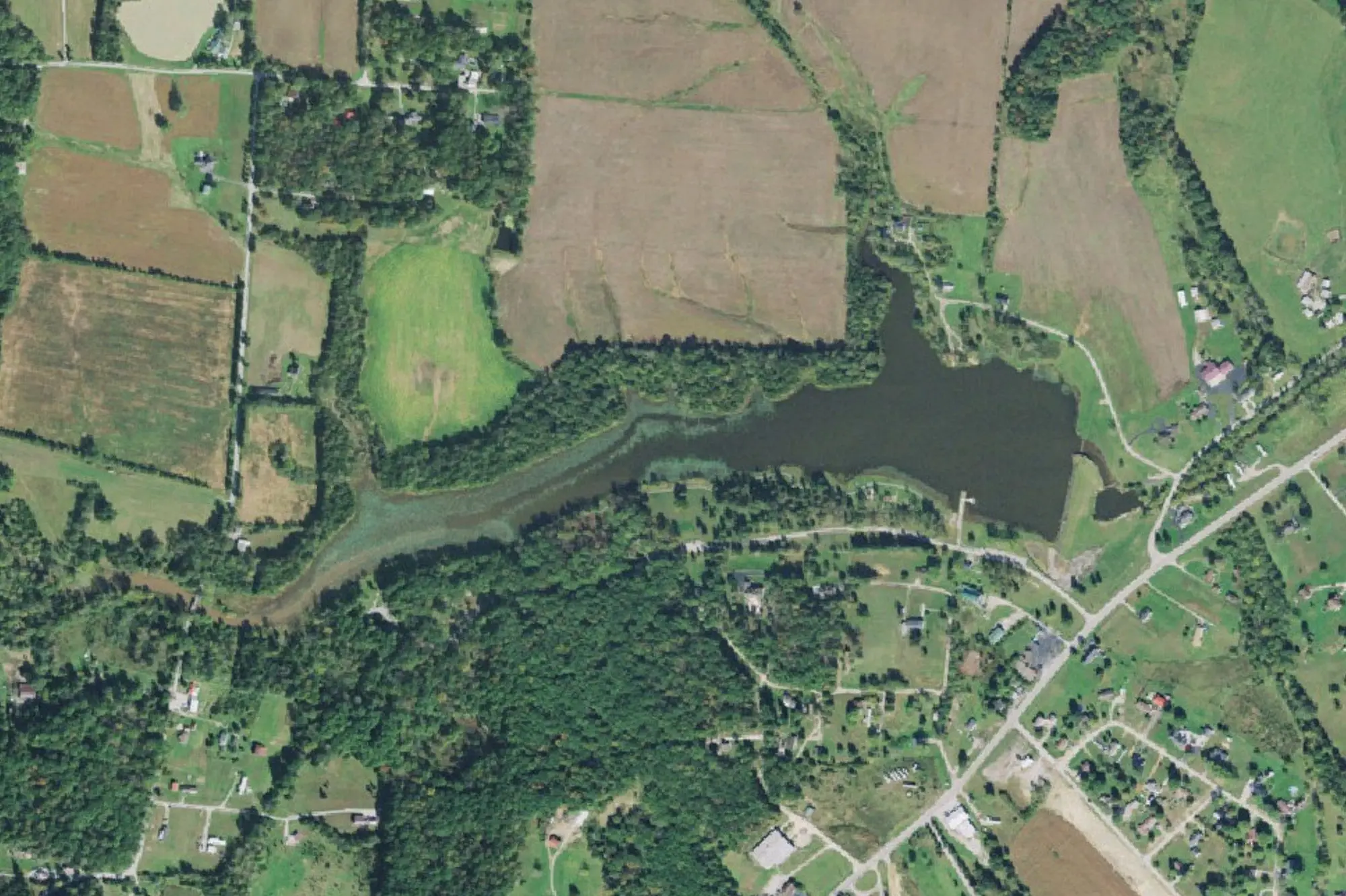 Aerial view of Adams Lake State Park