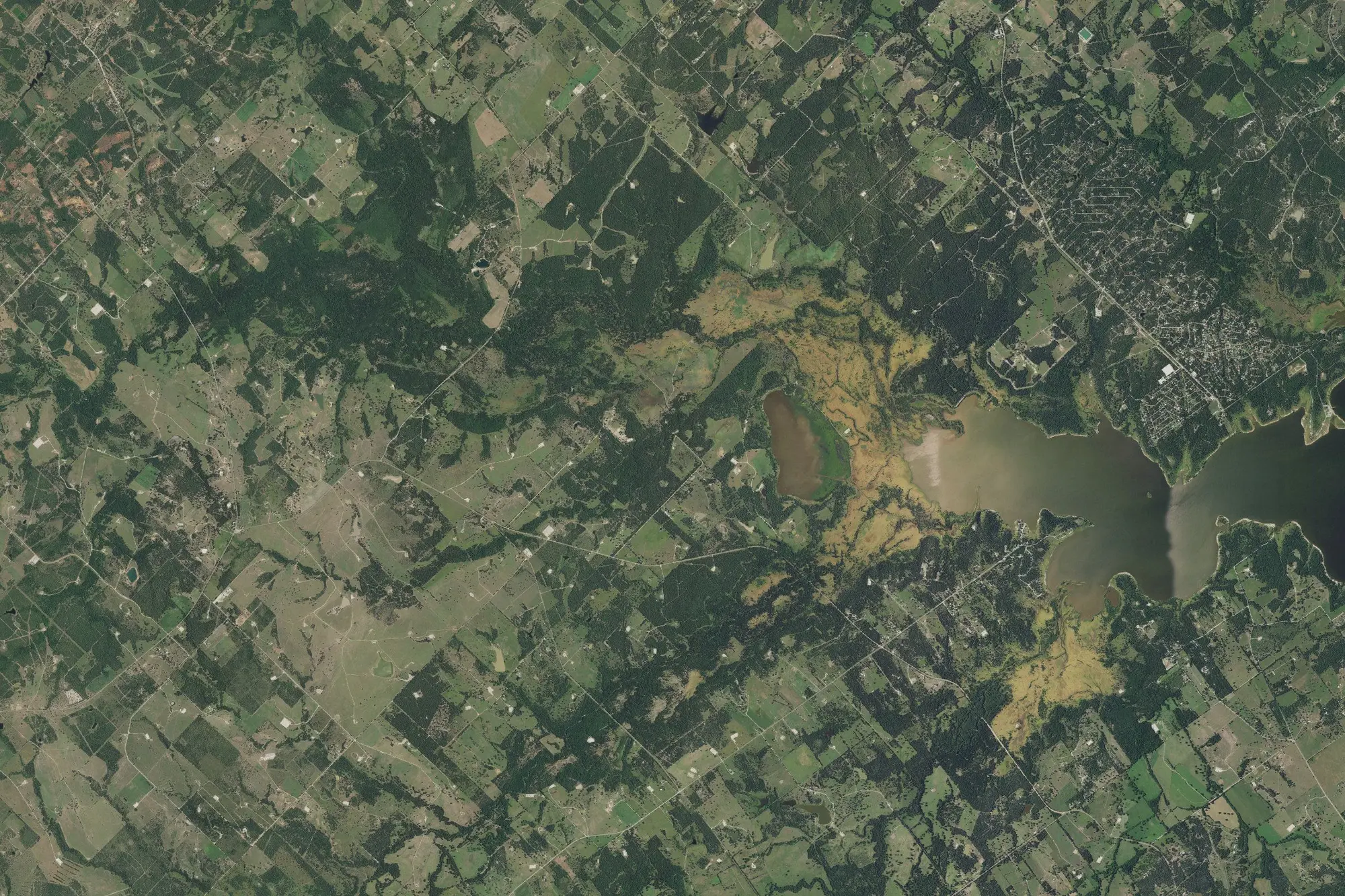 Aerial view of Lake Somerville State Park - Nails Creek Unit