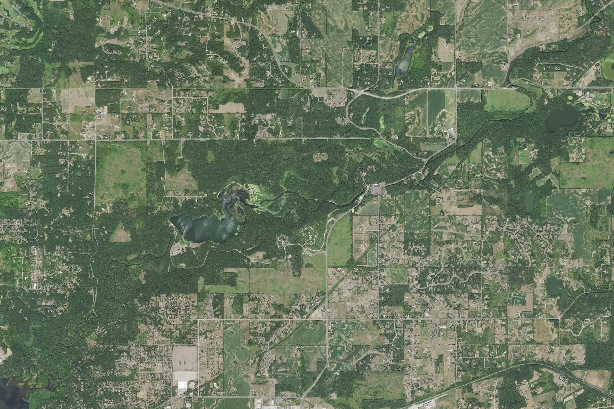 Aerial view of Willow River State Park