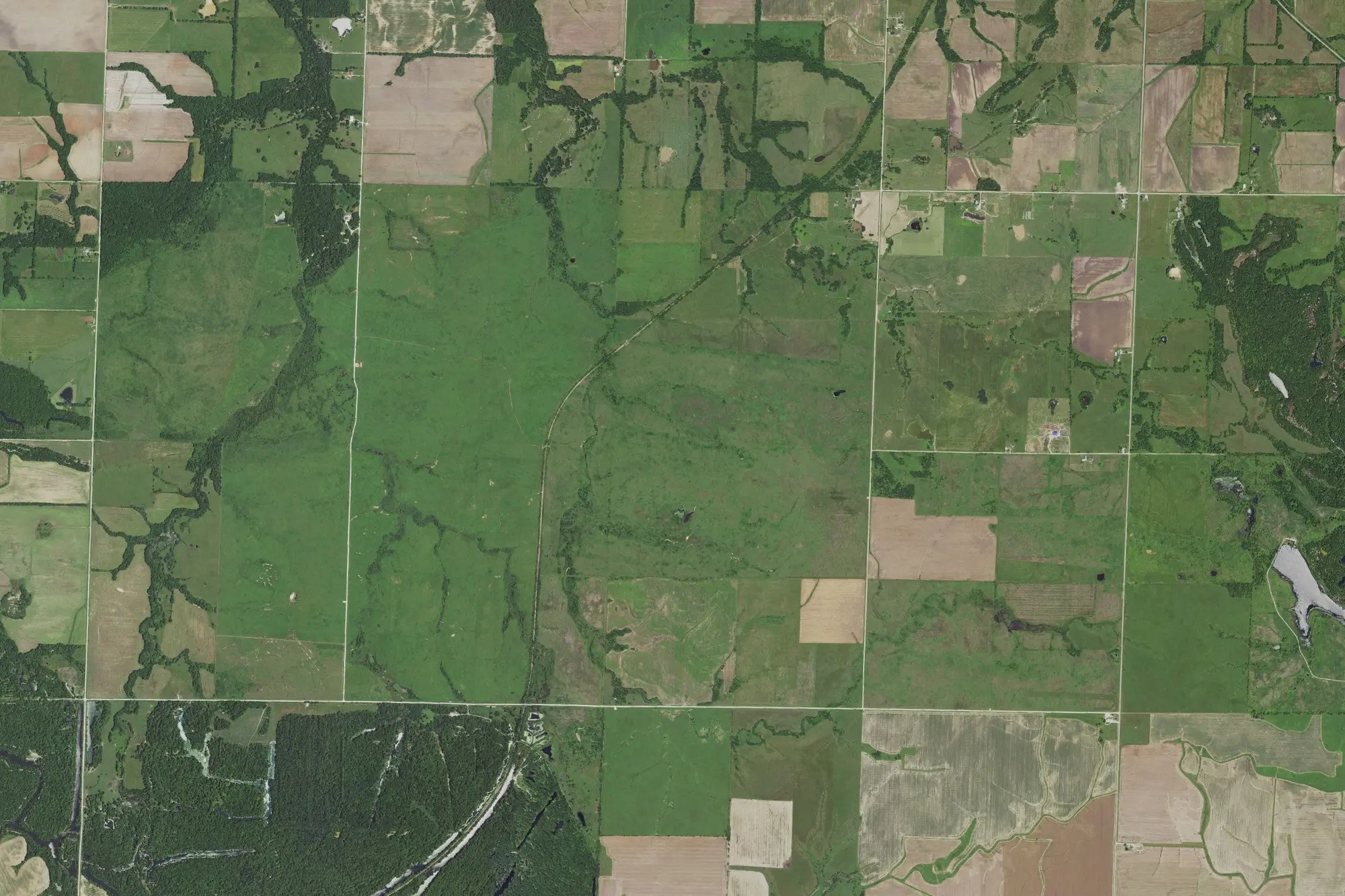 Aerial view of Prairie State Park