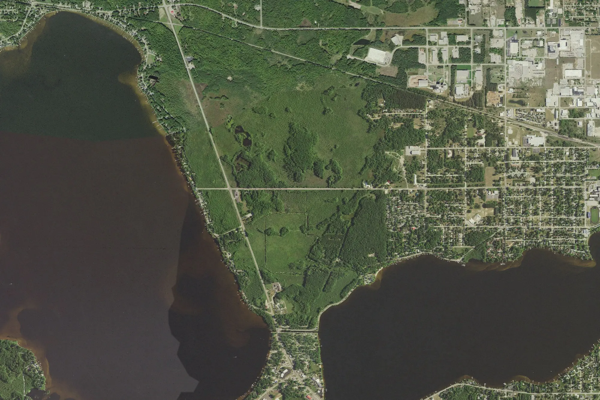 Aerial view of Mitchell State Park