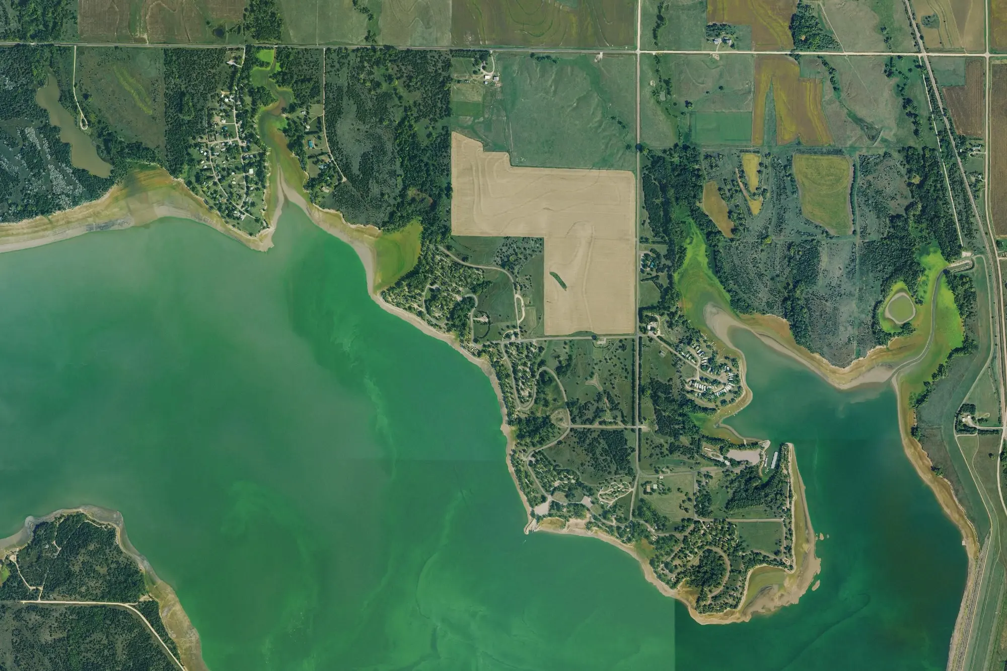 Aerial view of Lovewell State Park