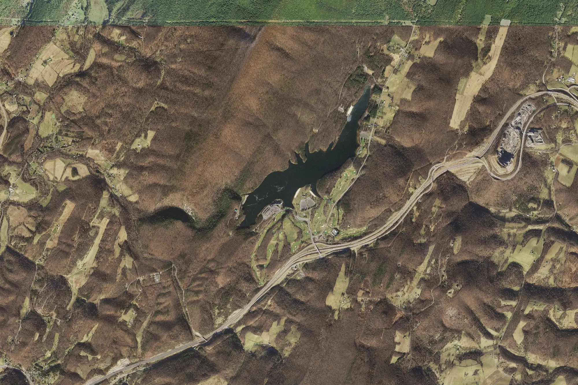 Aerial view of Rocky Gap Sp