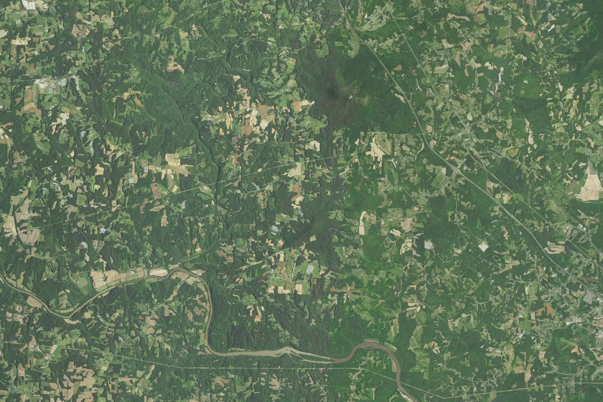 Aerial view of Pilot Mountain State Park