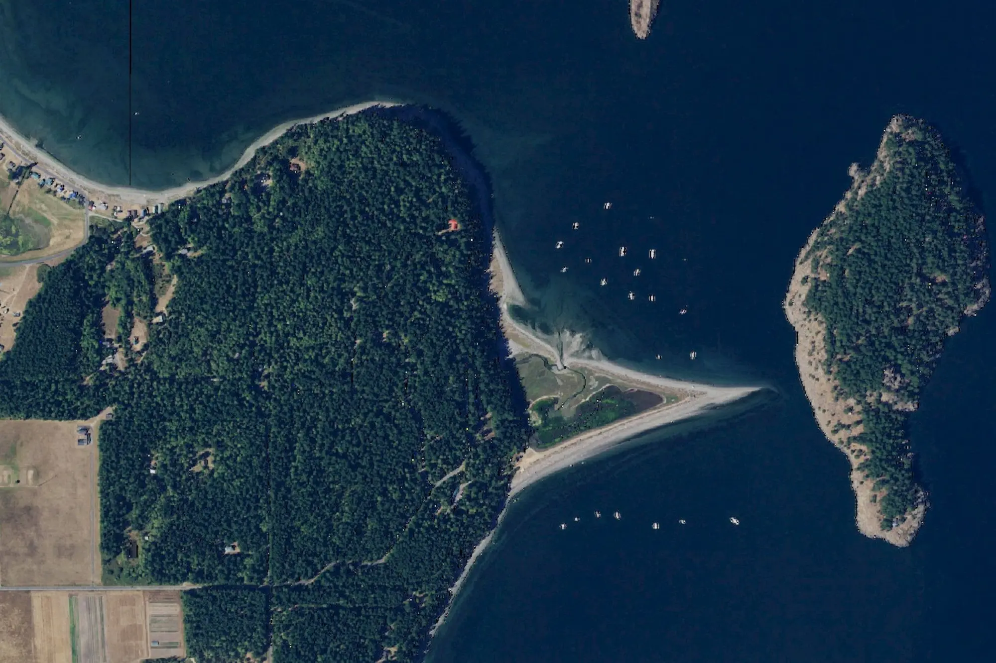 Aerial view of Spencer Spit