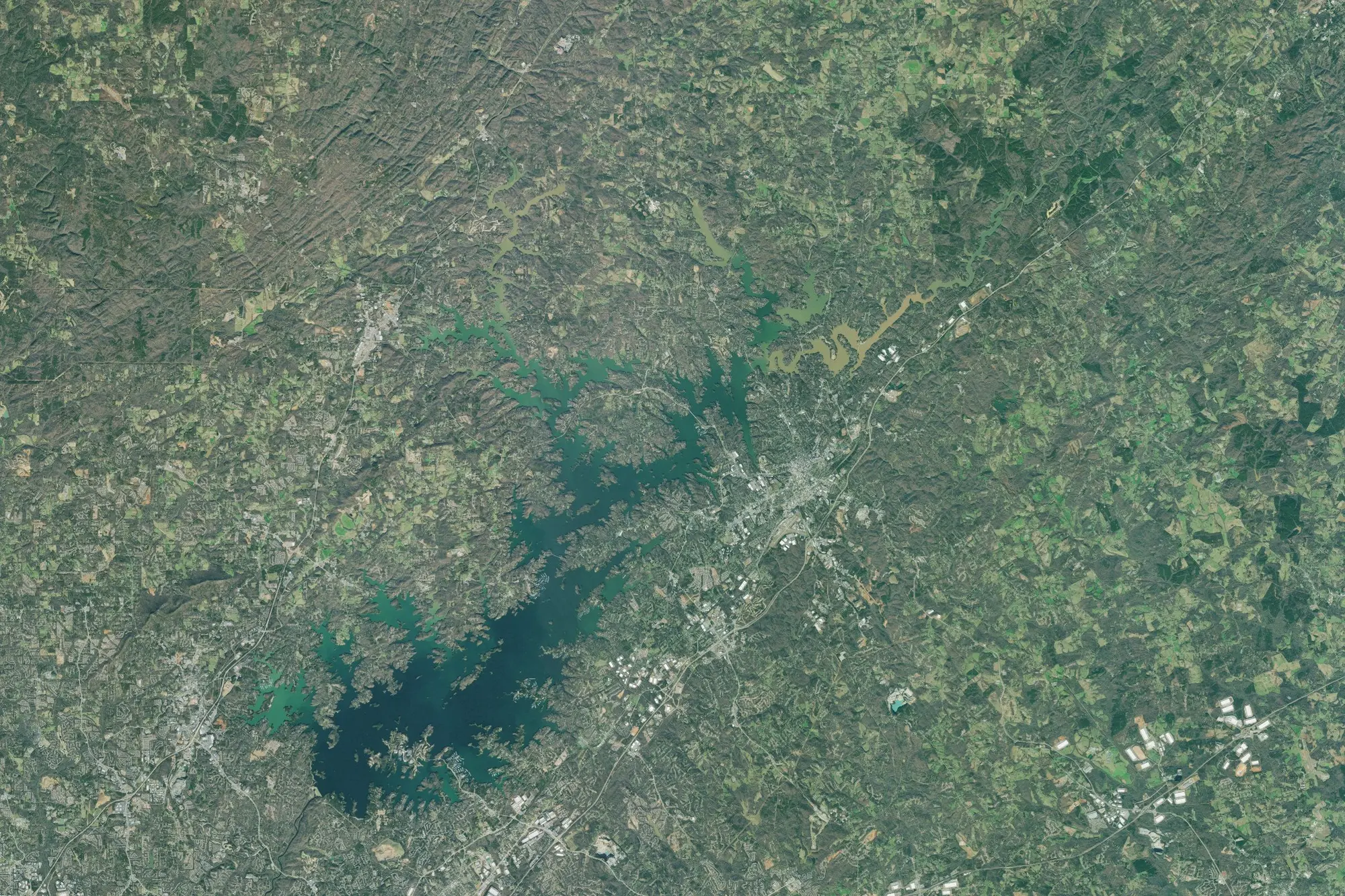 Aerial view of Sidney Lanier Recreation Area