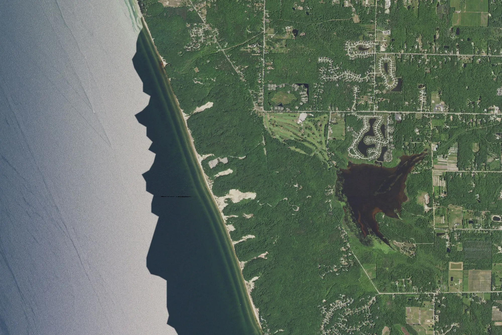 Aerial view of Hoffmaster State Park (P.J. Hoffmaster)
