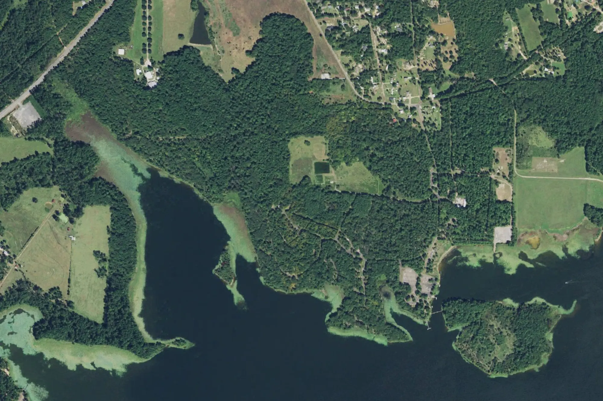 Aerial view of Martin Creek Lake State Park