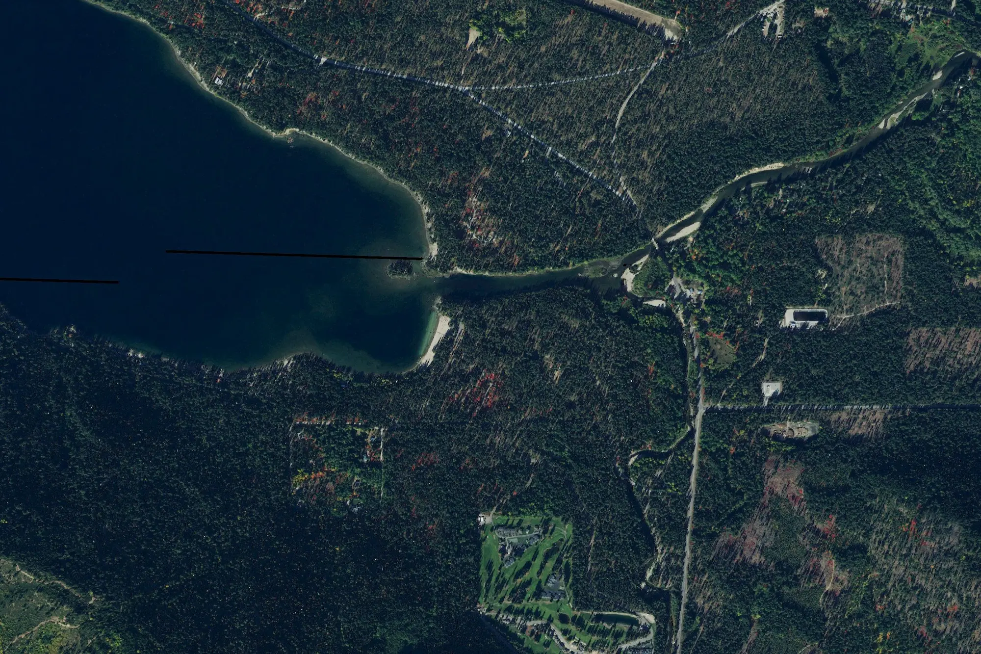 Aerial view of Lake Wenatchee