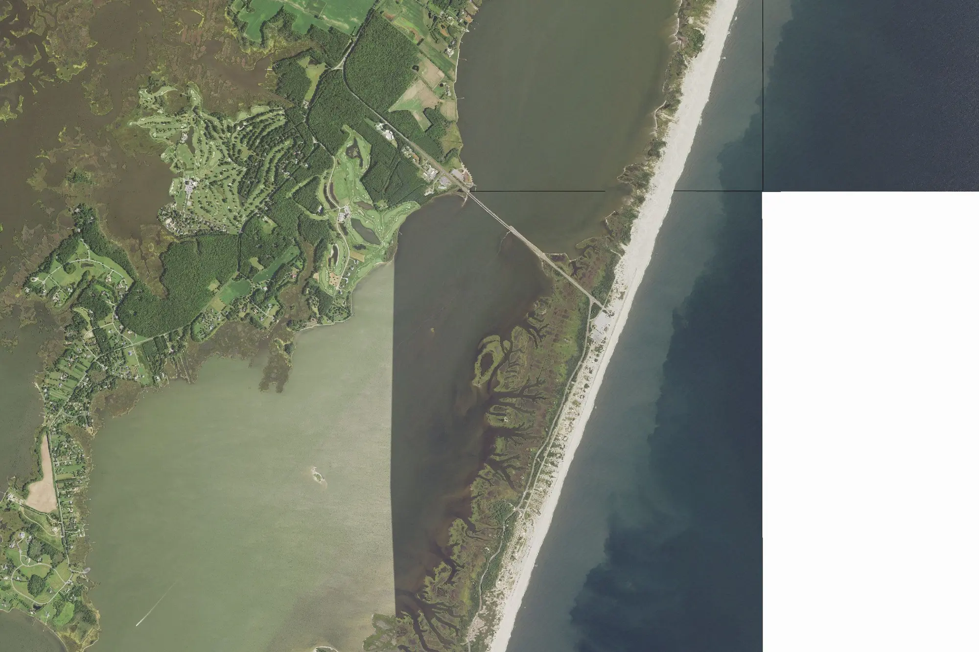Aerial view of Assateague Sp