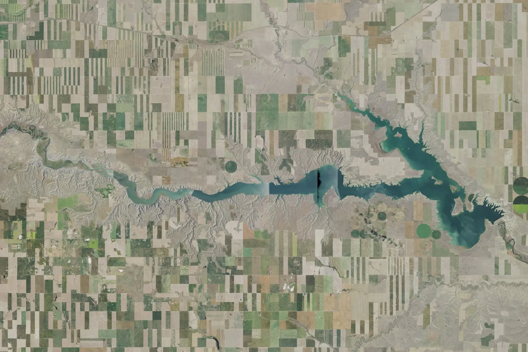 Aerial view of Lake Elwell