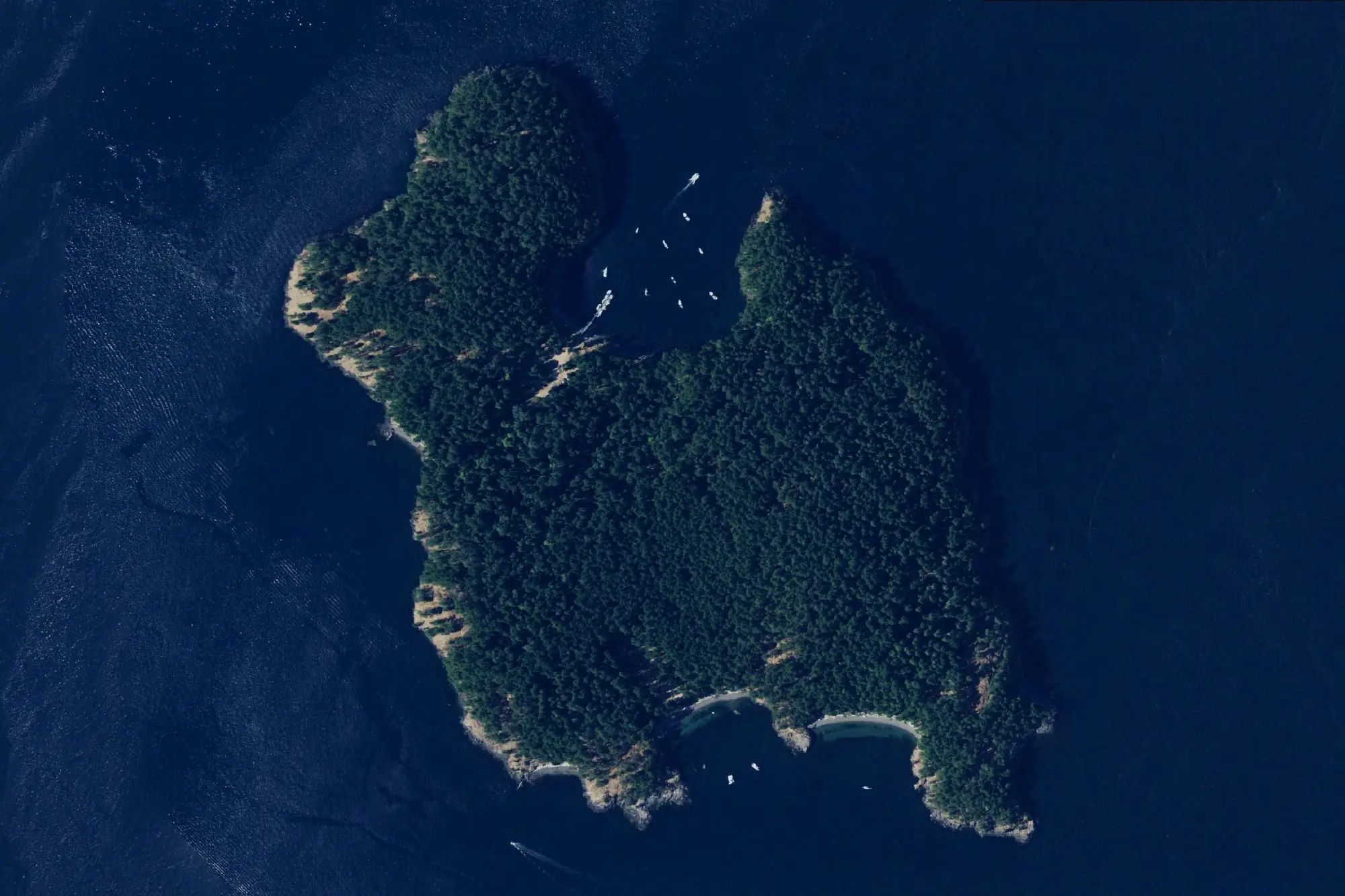 Aerial view of Jones Island