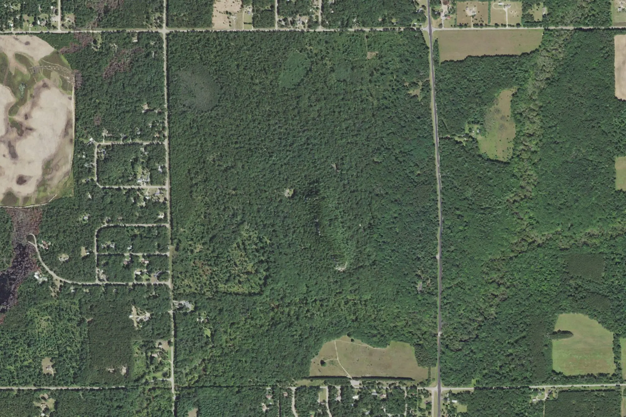 Aerial view of Roche A Cri State Park