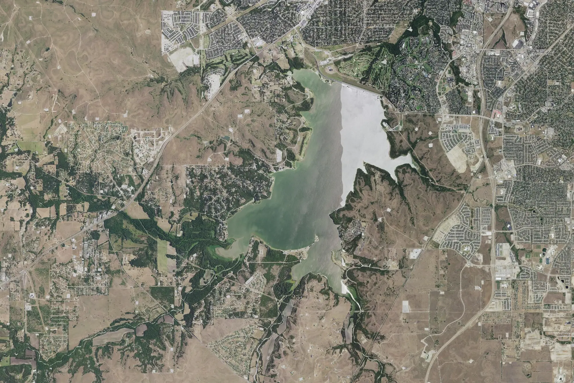 Aerial view of Benbrook Recreation Area