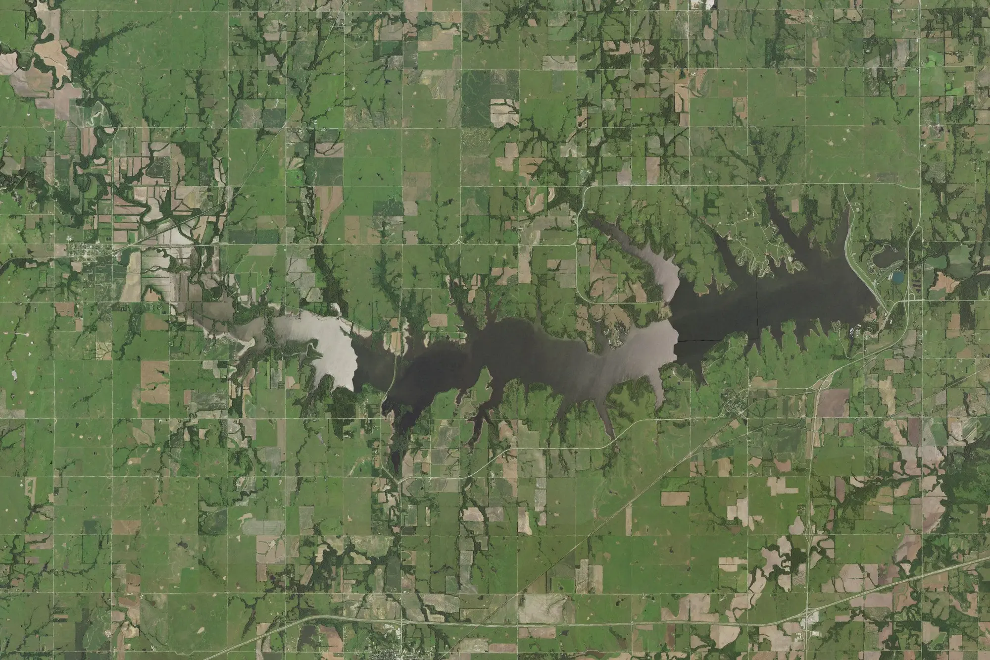Aerial view of Melvern Recreation Area