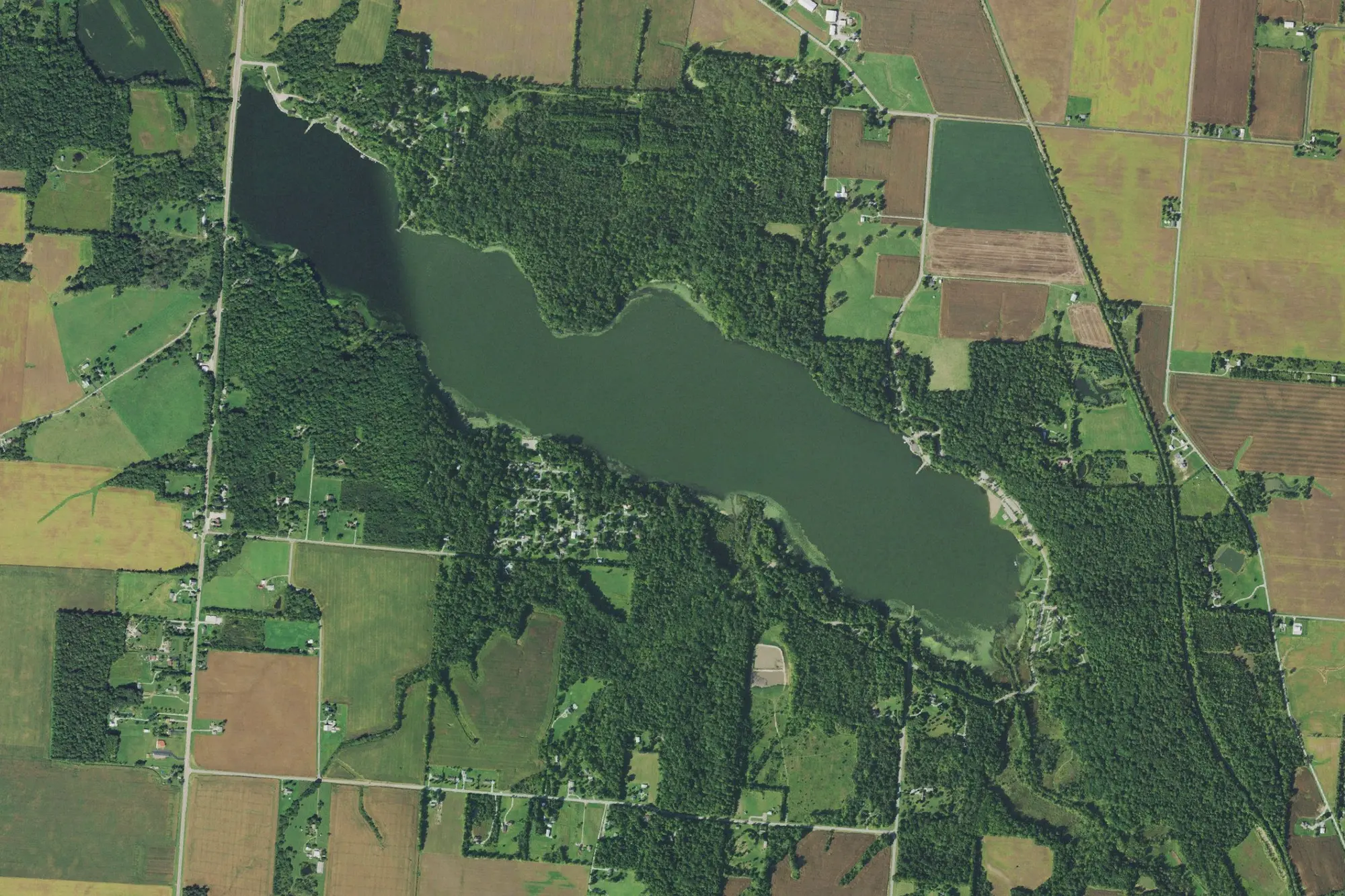 Aerial view of Kiser Lake State Park
